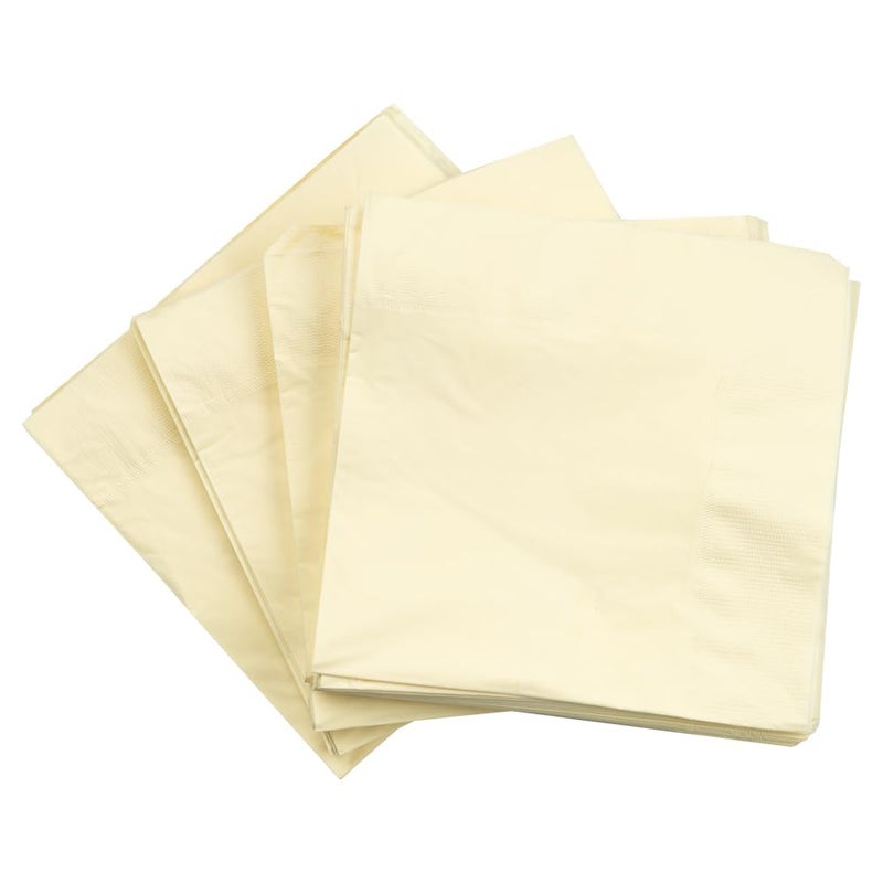 JAM PAPER Medium Lunch Napkins  6 12 x 6 12  Ivory  50Pack