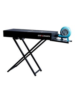 GO2CAMPS Barbeque Grill with Fan-BBQ Grill X Shape-Stand Grill with Blower Hand fan 105 CM X LARGE BLACK  - Image 1