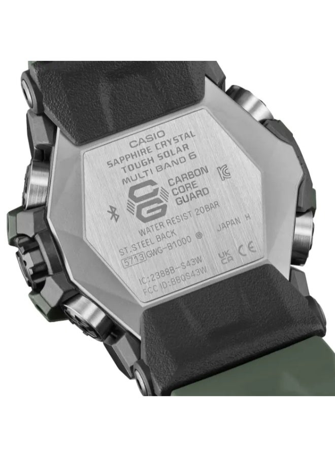 جي شوك ساعة رجالية جي دبليو جي-بي 1000-3 إيه دي آر من الراتنج تناظرية رقمية - 52.1 مم - Image 5