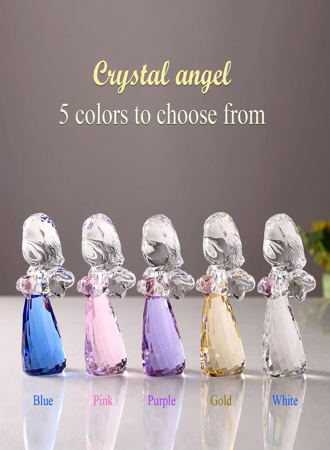 DOJOZ Crystal Little Angel Christmas Birthday Gifts Cherub Figurine Paperweight Decor Ornaments Art Collecible (White) - Image 5
