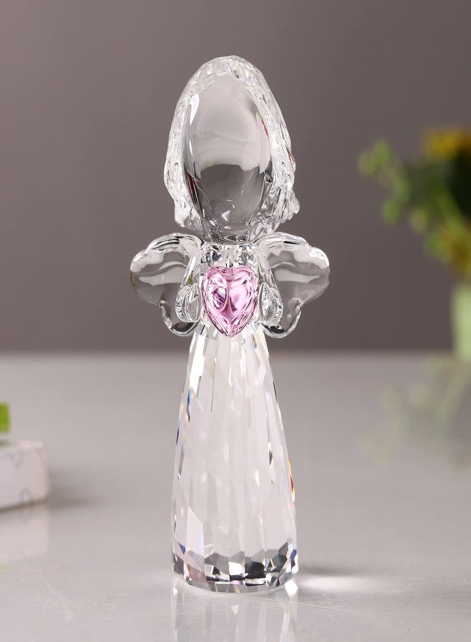 DOJOZ Crystal Little Angel Christmas Birthday Gifts Cherub Figurine Paperweight Decor Ornaments Art Collecible (White) - Image 2