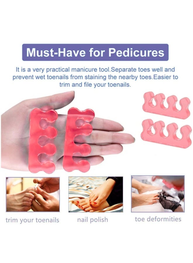 ماكس كير MAX CARE فواصل أصابع القدم للباديكير وتخفيف آلام البونيون – فواصل جل طبية قابلة للغسل وإعادة الاستخدام، أدوات باديكير لفصل الأظافر وتطبيق طلاء الأظافر - Image 3