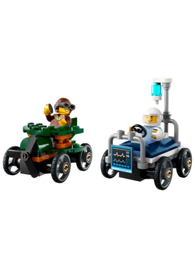 LEGO Airplane Vs. Hospital Bed Race Building Set  - Image 3
