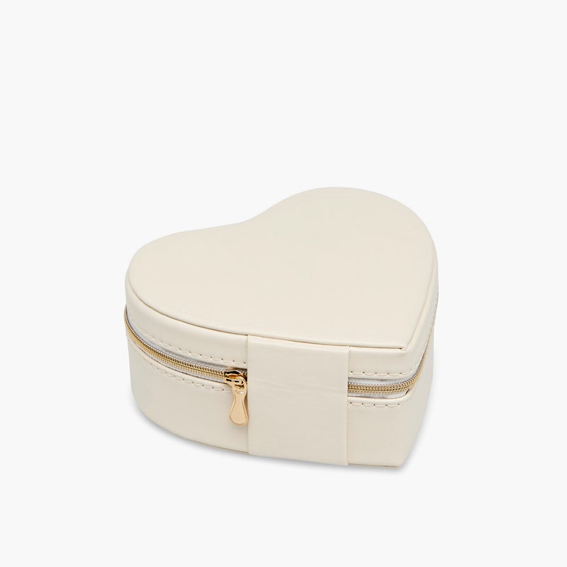 Heart Jewellery Box in Cream for Girls