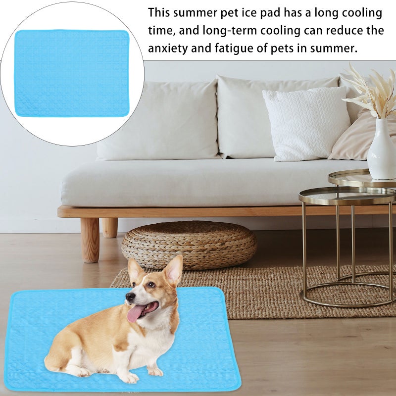 Ice Silk Washable Dog Cooling Mat Pet Self Cooling Pad Sleeping Blanket - Image 5