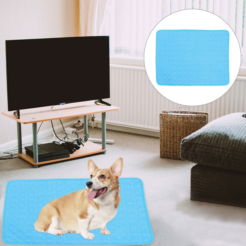 Ice Silk Washable Dog Cooling Mat Pet Self Cooling Pad Sleeping Blanket - Image 1