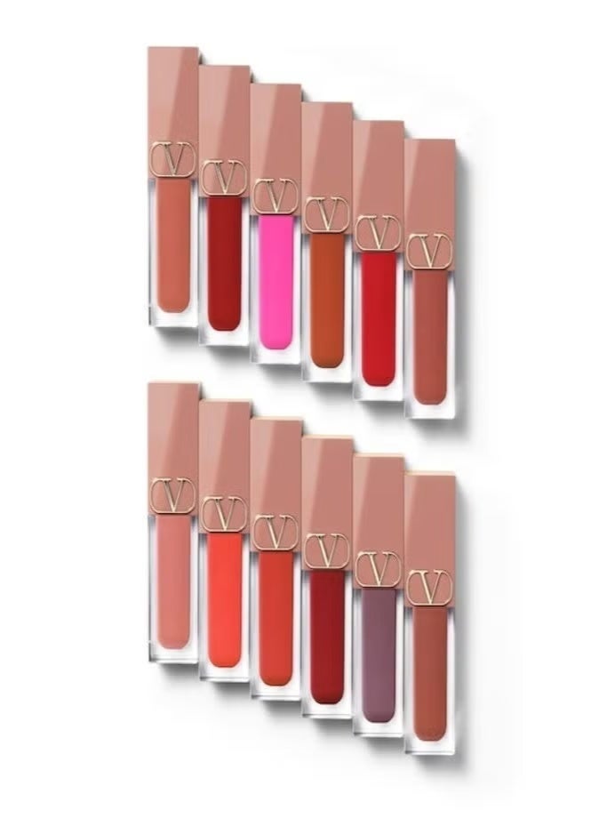 فالنتينو أحمر شفاه سائل وبلاشر 2 في 1 "فالنتينو ليكويروسو" (Valentino Liquirosso) - درجة 77A Nude In Roma - سعة 6.5 مل | لمسة نهائية مخملية مطفأة وناعمة - Image 2