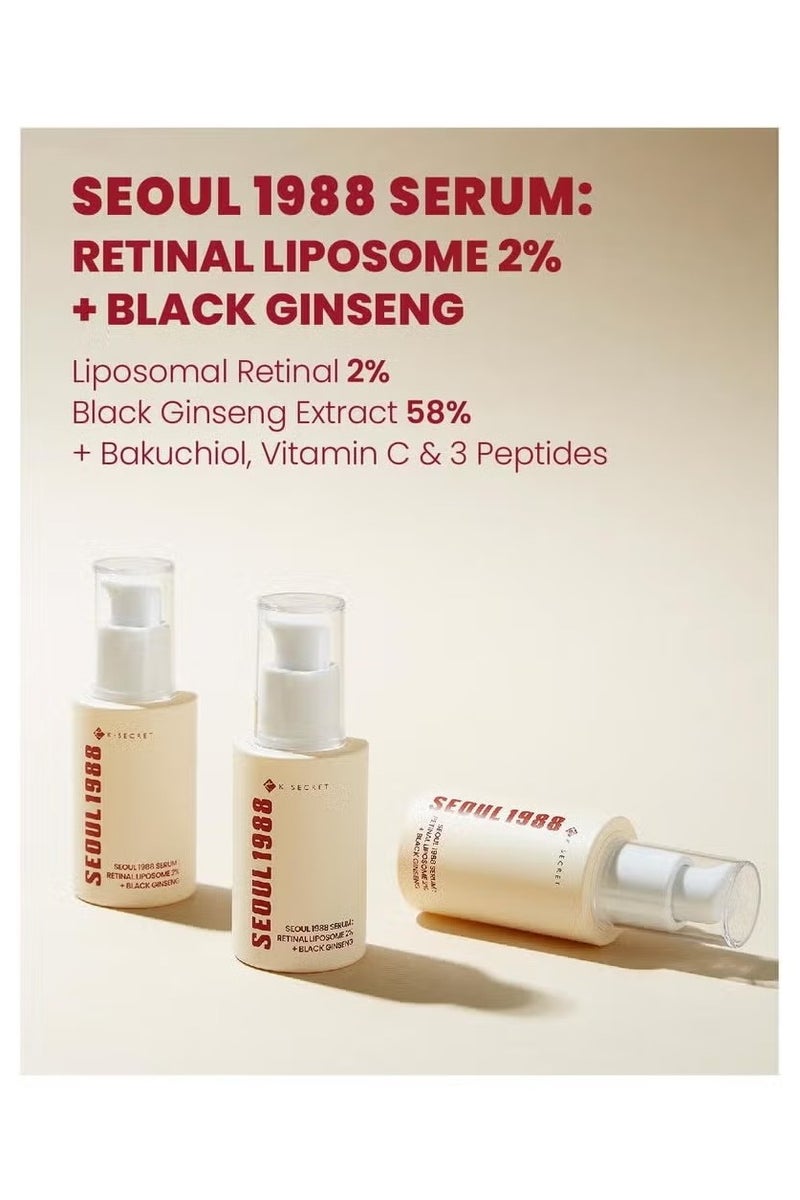 K-SECRET SEOUL 1988 Serum : Retinal Liposome 2% + Black Ginseng, 30ml - Image 2