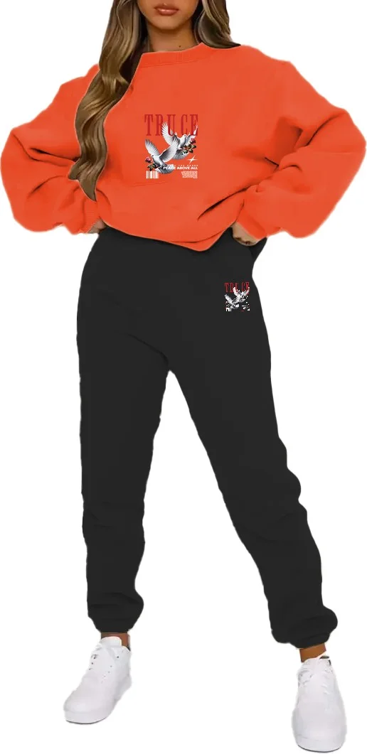 دوغ فش Tracksuit Oversize Dovegraphic Printed Tracksuit Orange