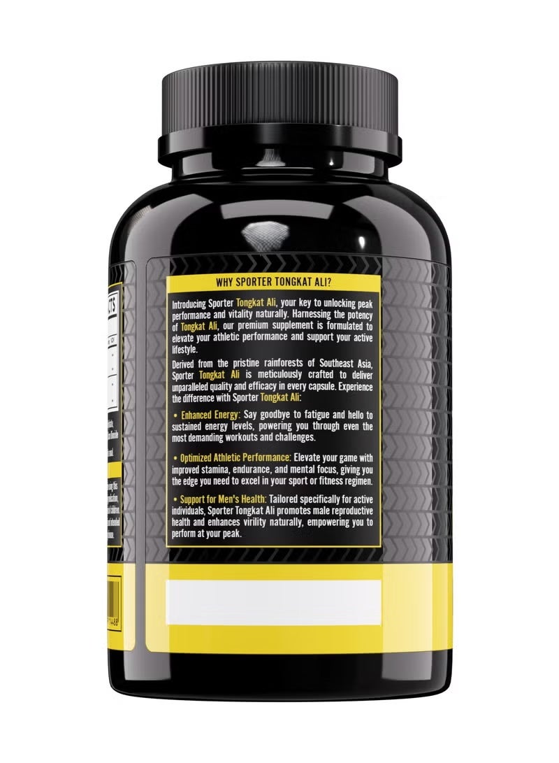 سبورتر تونجكات علي – 60 كبسولة نباتية | 800 مجم مستخلص تونغكات علي 100:1 | مع تريبولوس تيريستريس | هرمون التستوستيرون للرجال | الحيوية والقوة ودعم الأداء - Image 3