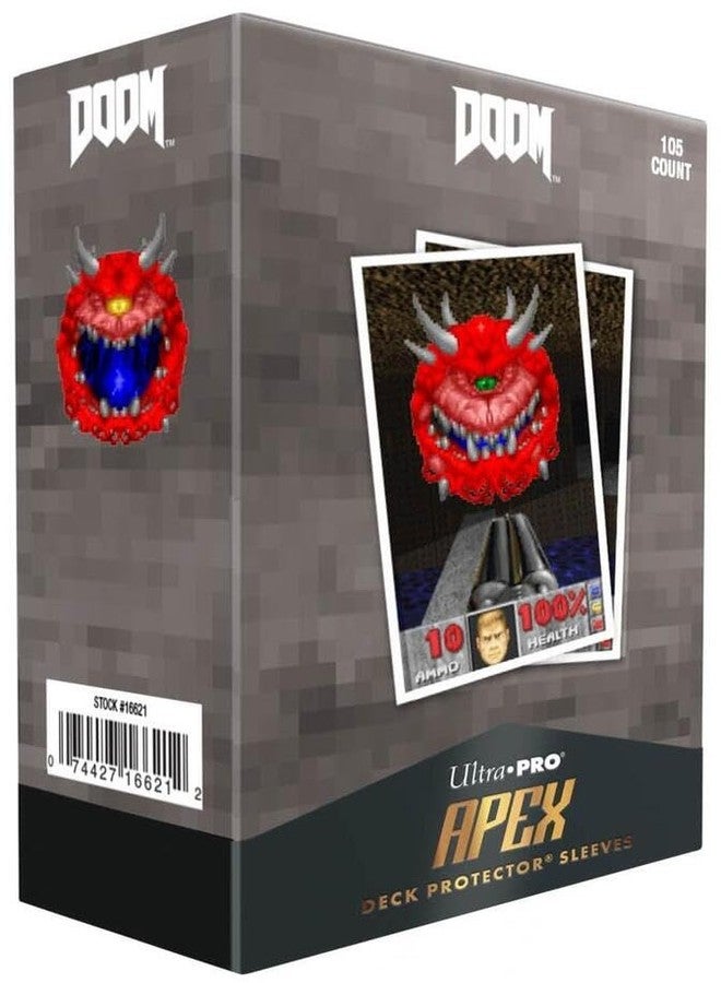 أغطية بطاقات Ultra Pro Cacodemon 105ct APEX لحماية سطح السفينة - Doom