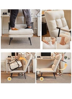LIMOS Folding Sofa Recliner Arm Chair Convertible Sofa Bed Sleeper Chair 5 Position Adjustable Backrest  - Image 4