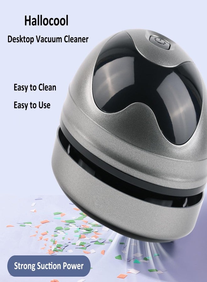 Hallocool Mini Desktop Vacuum Cleaner Portable Mini Vacuum Cleaner for Crumbs Desk Table USB Vacuum Sweeper for Cleaning Eraser Crumbs Seeds Pet Hairs Flakes Computer Keyboard - Image 5