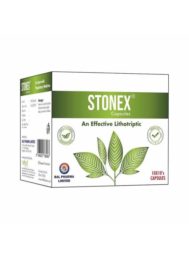 Stonex 100 Capsules | Helps To Detox Kidney Cleanse Purifier | Urinary Tract Infection (Uti), Kidney Stone Dissolution Herbal Supplement  - Image 1