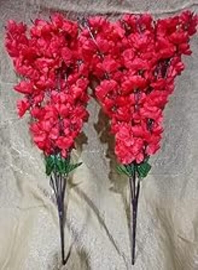 Artificial Apricot Flowers Bouquet Colors Red Attractive 2 Set