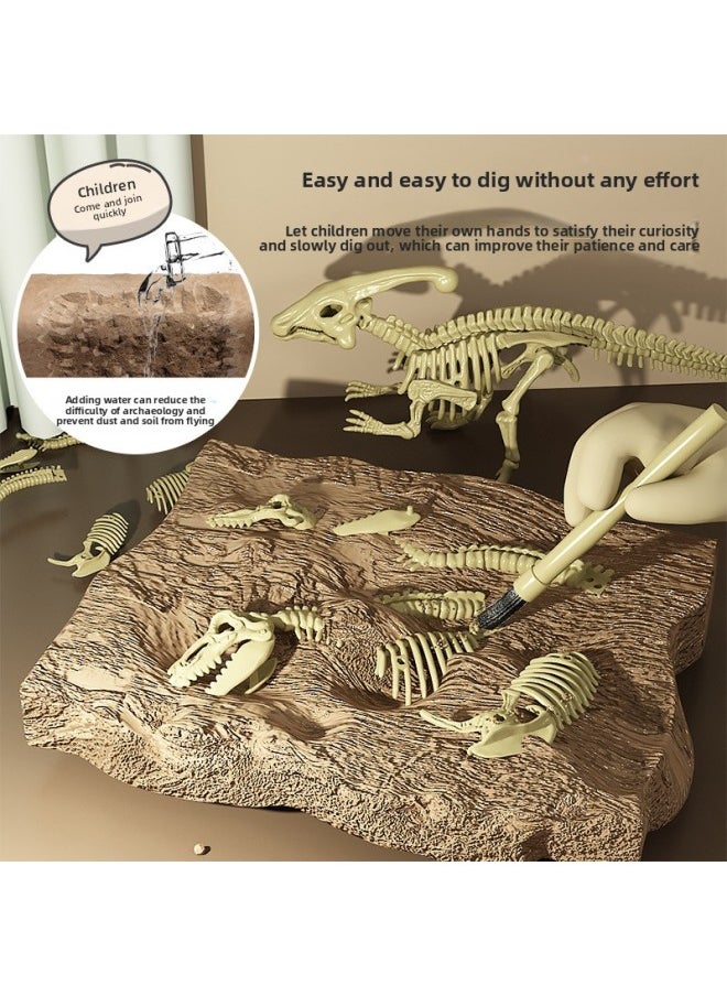 null - Archaeological Toys Knocking Digging Gems Egg Treasure Hunting Blind Box Dinosaur Fossils Children's Handmade DIY Archaeological Digging Toys-Color:Archaeological Dinosaur Digging Blind Box [ten Random Delivery]-Specifications:See Description For Details - Image 1