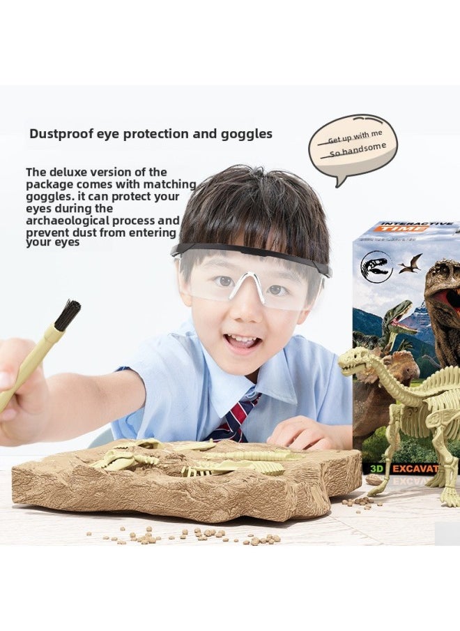 null - Archaeological Toys Knocking Digging Gems Egg Treasure Hunting Blind Box Dinosaur Fossils Children's Handmade DIY Archaeological Digging Toys-Color:Archaeological Dinosaur Digging Blind Box [ten Random Delivery]-Specifications:See Description For Details - Image 1