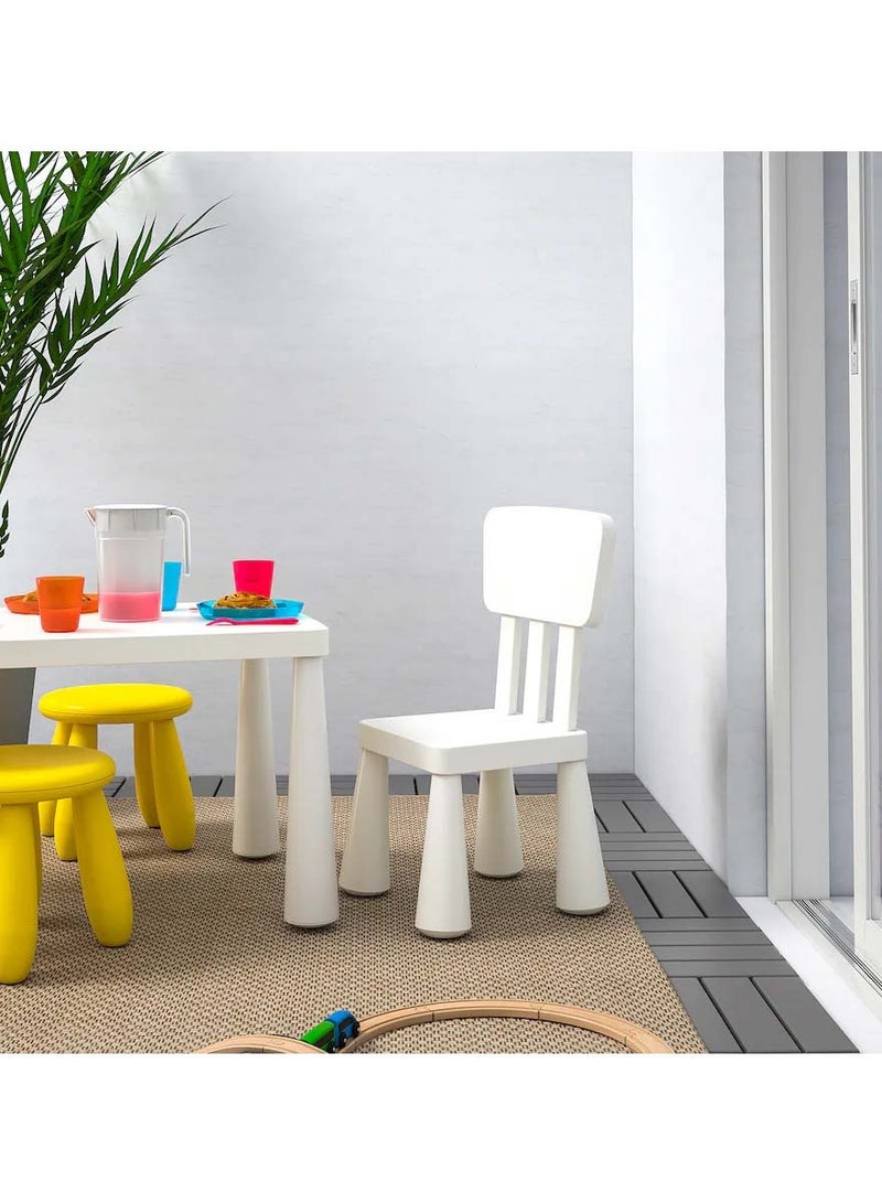 co arma Plastic children's chair with high back, suitable for indoor and outdoor use, 67*38*26 cm - Image 1