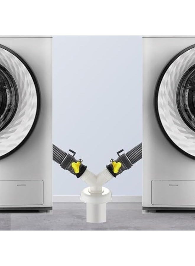 rocooart Double exit exit for Washing Machines, three -directional link, Drainage Link, Three -Way Bottom Tube, Dual -Pipeline, Dual -Purpose dual -Purpose Water Outlet in One in one (Trident) - Image 3