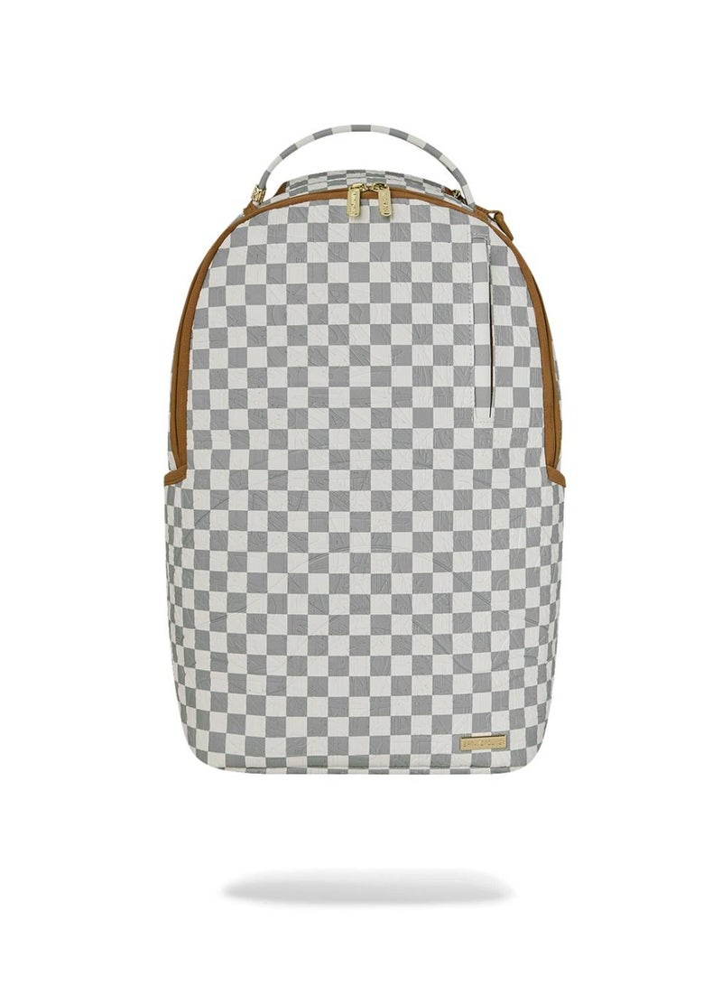 SPRAYGROUND GRAFF EMBOSSED CREAM CHECK BACKPACK - Image 1