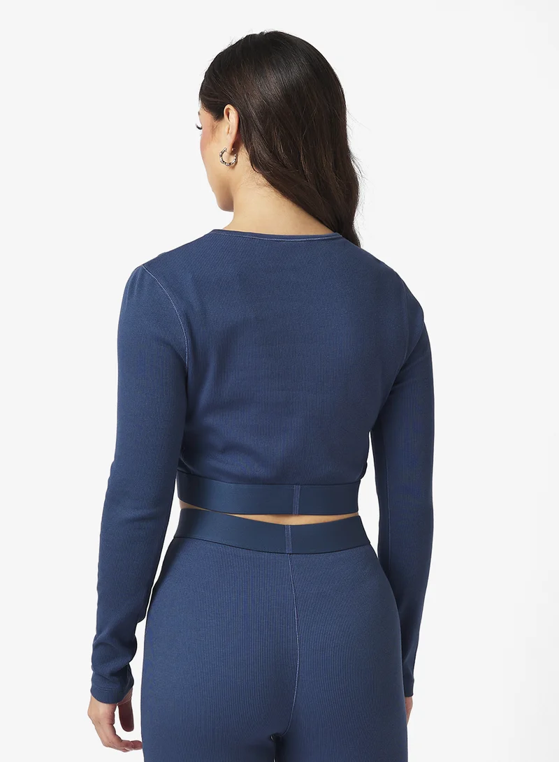كالفن كلاين Cropped Crew Neck Nightwear Top