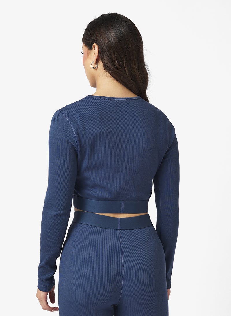 CALVIN KLEIN Cropped Crew Neck Nightwear Top - Image 2