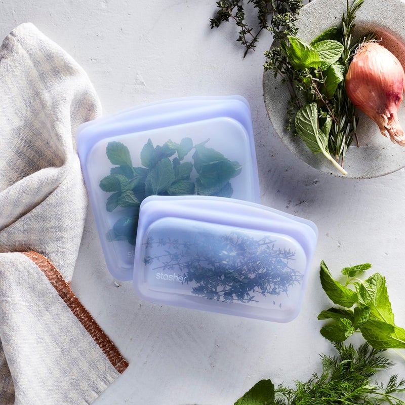 Stasher Premium Silicone Reusable Food Storage Bags, 4-Pack, Tie Dye Multi, Multi-Use Food Storage Bags, Lunch Bag, Travel Containers, BPA Free, Leak-free, Dishwasher-Safe, Eco-friendly - Image 2