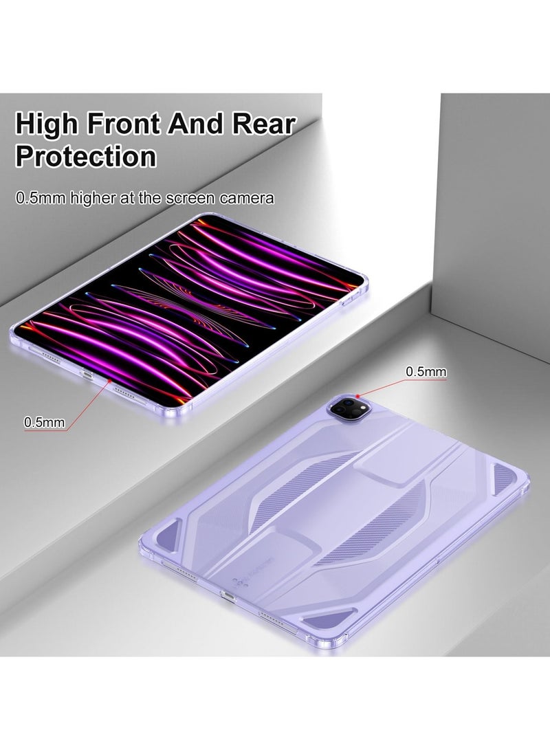 عام جراب لوحي متوافق مع آي باد برو 11  موديل 2022/2021/2020 (4/3/2) ، جراب واقي من البولي يوريثان الناعم النحيف ، غطاء خلفي خفيف الوزن شفاف بلوري - Image 5