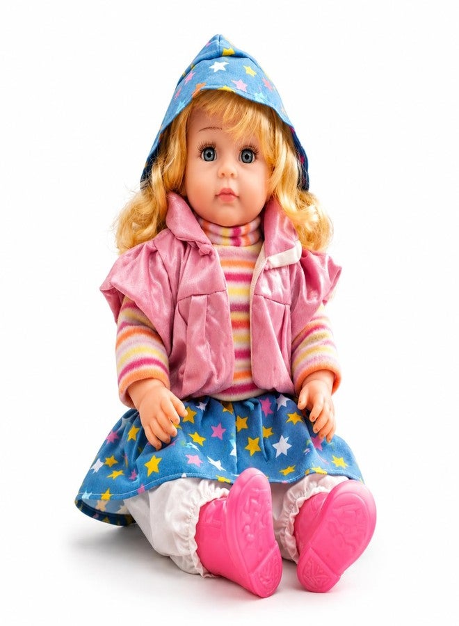 KREZON Singing Song & Poem Baby Girl Doll - 40 cm Big Size with Sound & Musical Plush Soft Clothing Doll for Kids & Toddlers | Gift Toy for 1-5 Year Old Girls | Color & Dress May Vary - Image 2