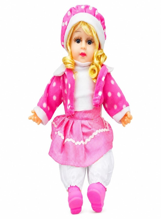 KREZON Singing Song & Poem Baby Girl Doll - 40 cm Big Size with Sound & Musical Plush Soft Clothing Doll for Kids & Toddlers | Gift Toy for 1-5 Year Old Girls | Color & Dress May Vary - Image 3