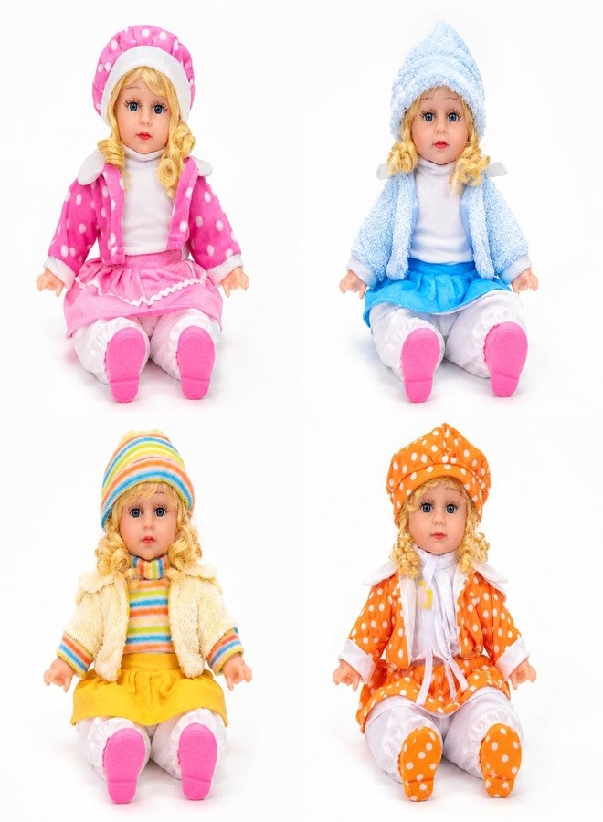 KREZON Singing Song & Poem Baby Girl Doll - 40 cm Big Size with Sound & Musical Plush Soft Clothing Doll for Kids & Toddlers | Gift Toy for 1-5 Year Old Girls | Color & Dress May Vary - Image 4