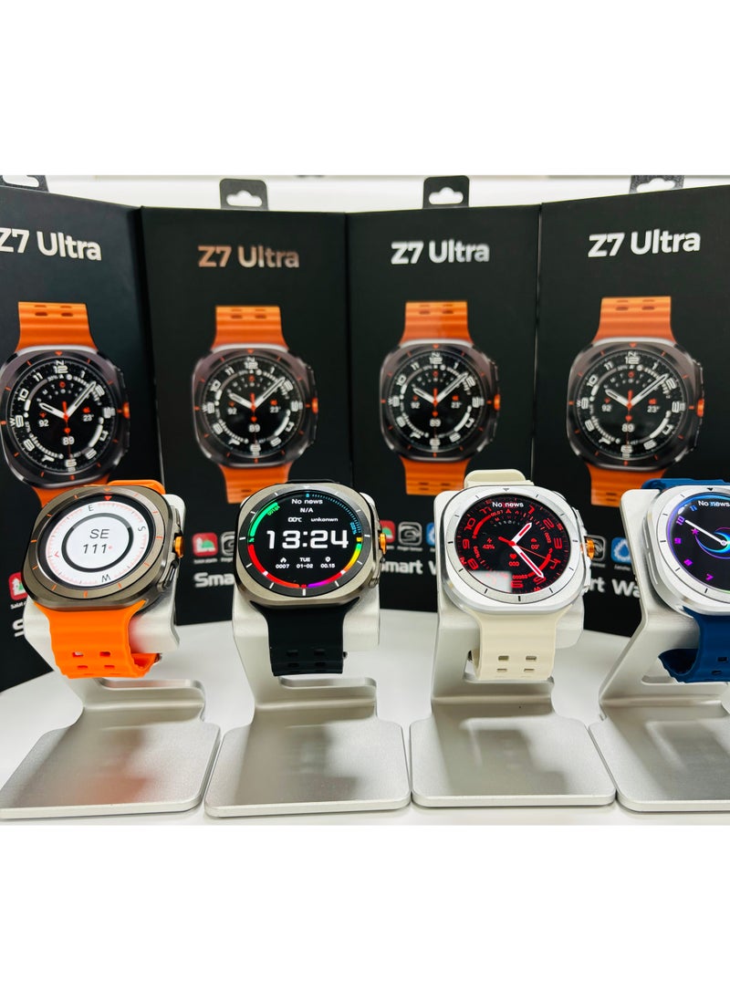 Generic - New Arrival Z7 Ultra Smart Watch,Compass Smart Watch For Outdoor Sport,Bluetooth Call,Heart Rate Fitness Monitor,Wireless Charging,Message Reminder,Sport Watch For Men And Woman,Water Proof,Gesture Control,Multifunctional,With 2 Bands - Image 1