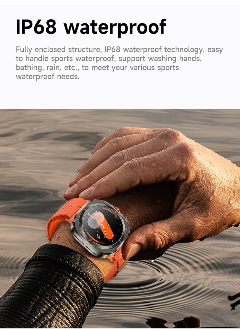Generic - New Arrival Z7 Ultra Smart Watch,Compass Smart Watch For Outdoor Sport,Bluetooth Call,Heart Rate Fitness Monitor,Wireless Charging,Message Reminder,Sport Watch For Men And Woman,Water Proof,Gesture Control,Multifunctional,With 2 Bands - Image 1