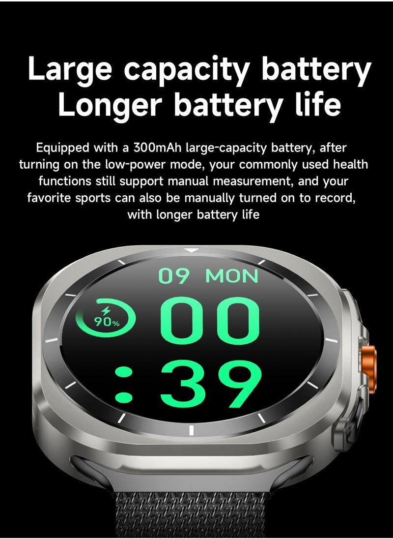 Generic - New Arrival Z7 Ultra Smart Watch,Compass Smart Watch For Outdoor Sport,Bluetooth Call,Heart Rate Fitness Monitor,Wireless Charging,Message Reminder,Sport Watch For Men And Woman,Water Proof,Gesture Control,Multifunctional,With 2 Bands - Image 1