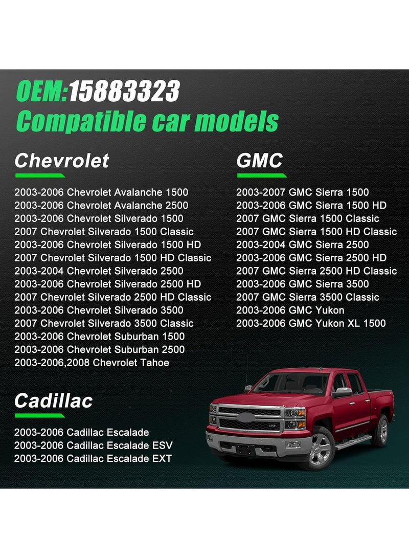 TLAXCA Master Power Window Switch Driver Side Door Lock 15883323 Compatible with Chevy GMC Cadi llac 2003-2007 for Sierra, Silverado, Escalade, Avalanche, Suburban, Tahoe DWS-220 - Image 2