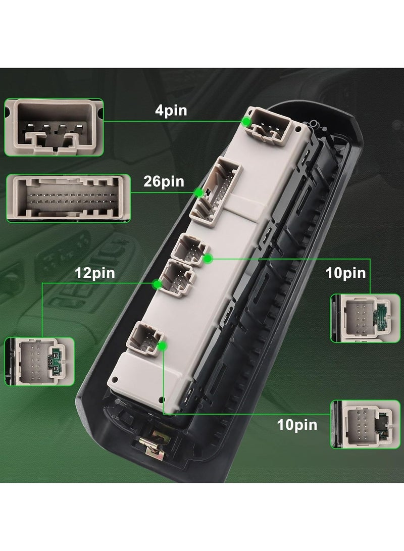 TLAXCA Master Power Window Switch Driver Side Door Lock 15883323 Compatible with Chevy GMC Cadi llac 2003-2007 for Sierra, Silverado, Escalade, Avalanche, Suburban, Tahoe DWS-220 - Image 5