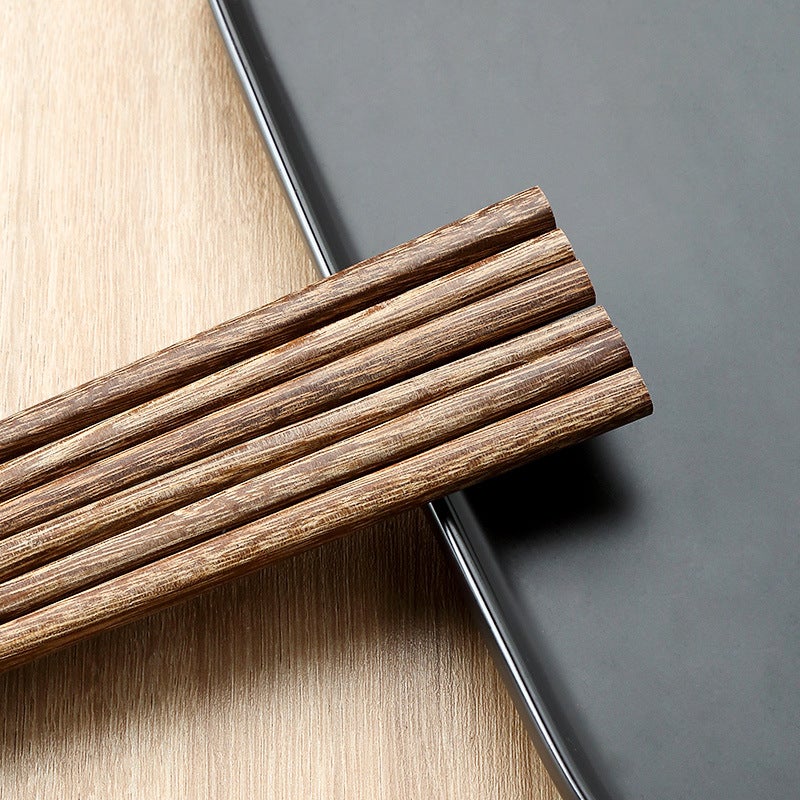 Chicken Wing Wood Chopsticks Household Natural Paint-Free Wax-Free Wooden Chopsticks Solid 10 Pairs High Temperature Resistant Household Wooden Chopsticks(10 pairs) - Image 3