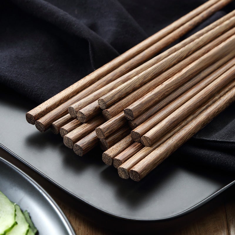 Chicken Wing Wood Chopsticks Household Natural Paint-Free Wax-Free Wooden Chopsticks Solid 10 Pairs High Temperature Resistant Household Wooden Chopsticks(10 pairs) - Image 4