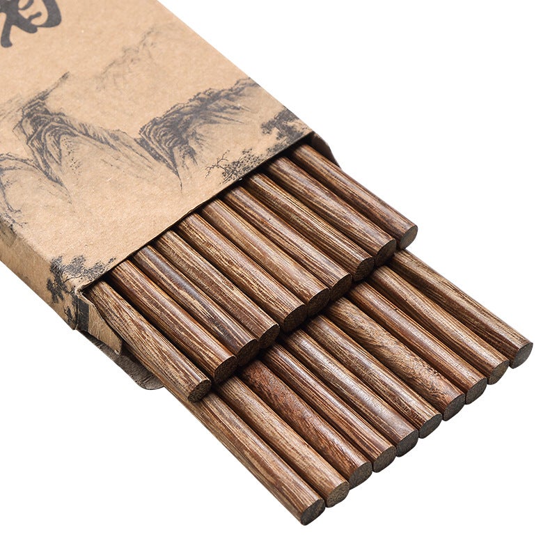 Chicken Wing Wood Chopsticks Household Natural Paint-Free Wax-Free Wooden Chopsticks Solid 10 Pairs High Temperature Resistant Household Wooden Chopsticks(10 pairs) - Image 5
