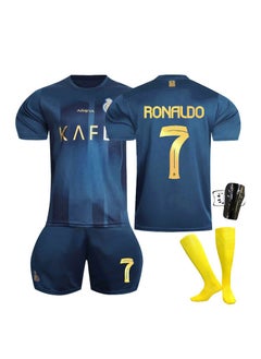 General 2023-2024 Season Football Jersey RONALDO #7 Football Jersey/Shorts Socks + Protective Gear Gift Set Kids Size & Adult Size, Gift for Fans & Friends  - Image 1