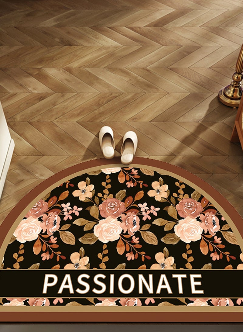 LOOPITYS 60x90cm Half Circle Rug Front Personalised Doormat Entrance Door Welcome Indoor Mats Round Outdoor Outside Inside Rug for Back Door,carpet - Image 2