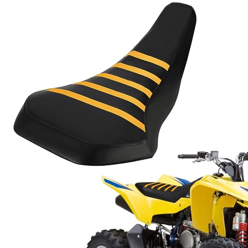 Wacece ATV Seat Cover Non-Slip Soft Waterproof for LTZ400 LTZ 400 LTZ400Z Quadsport Z400 2x4 2009-2014, High Elastic Leather Yellow - Image 1