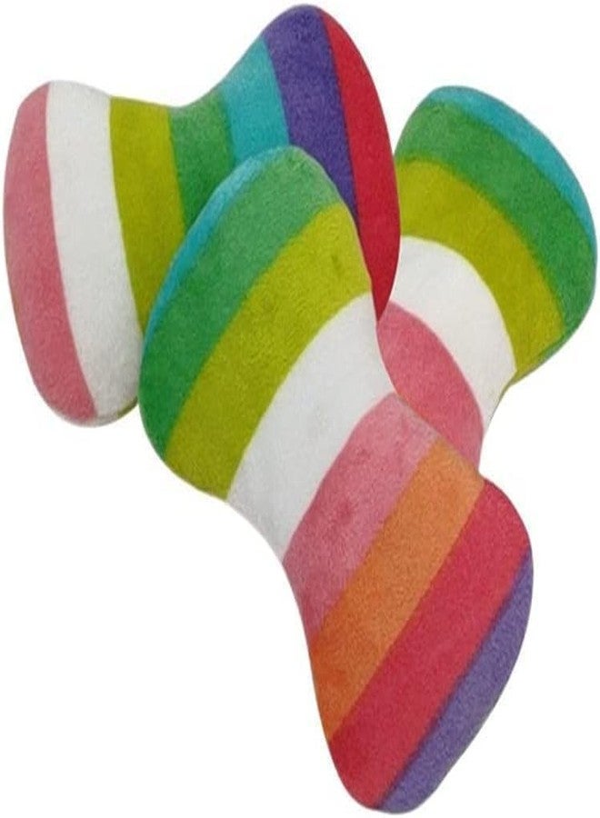 WaigN 2Pcs Colorful Plush Vocal Rainbow Dog Bone-Shape Chewing Pet Supplies for Playing Use Adorable Quality and Practical Attractive Dog, Decorations - Image 5