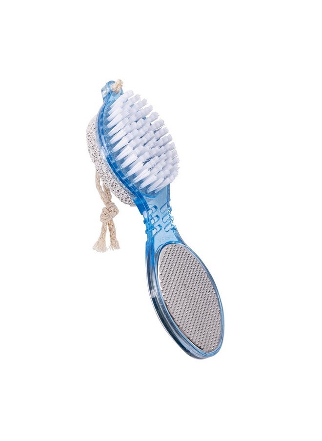 Vega 4 In 1 Foot Pedicure Brush, Pumice Stone, Scrubber & File For Soft Care  - Image 1