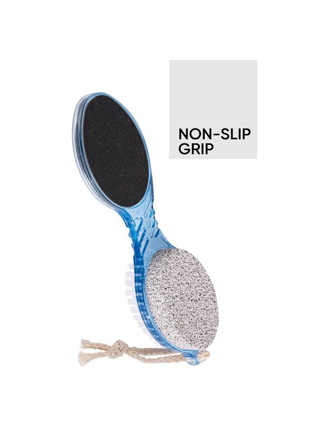 Vega 4 In 1 Foot Pedicure Brush, Pumice Stone, Scrubber & File For Soft Care  - Image 5