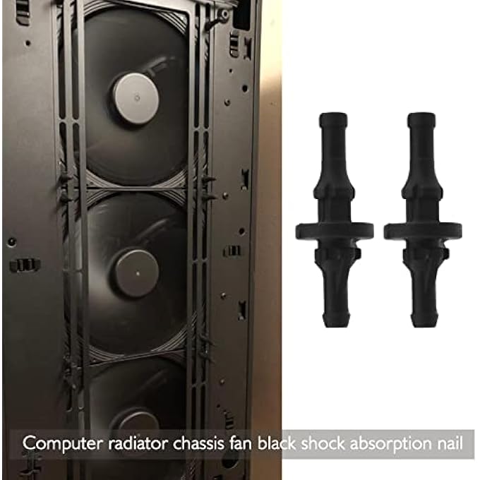 40 PIECES RUBBER SCREW PINS REPLACEMENT FOR PC CASE FAN MOUNTING PINS MADE OF SOFT RUBBER NOISE REDUCING VIBRATION SCREWS 29 X 10.5 MM BLACK - Image 3