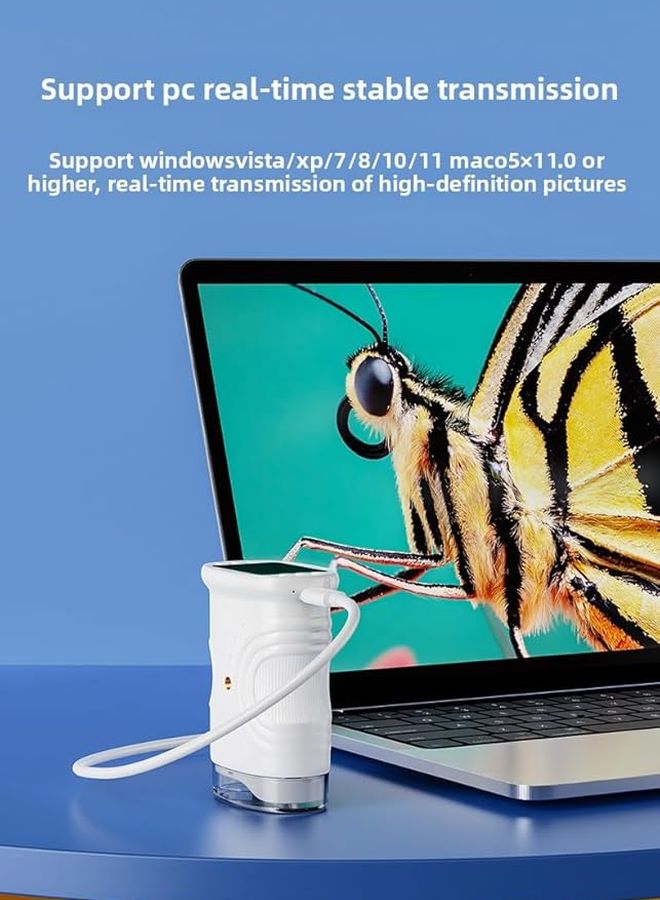 Digital Microscope 1000X With 2 Inch Screen Portable Science Tool For Students Kids Adults Purple - Image 4