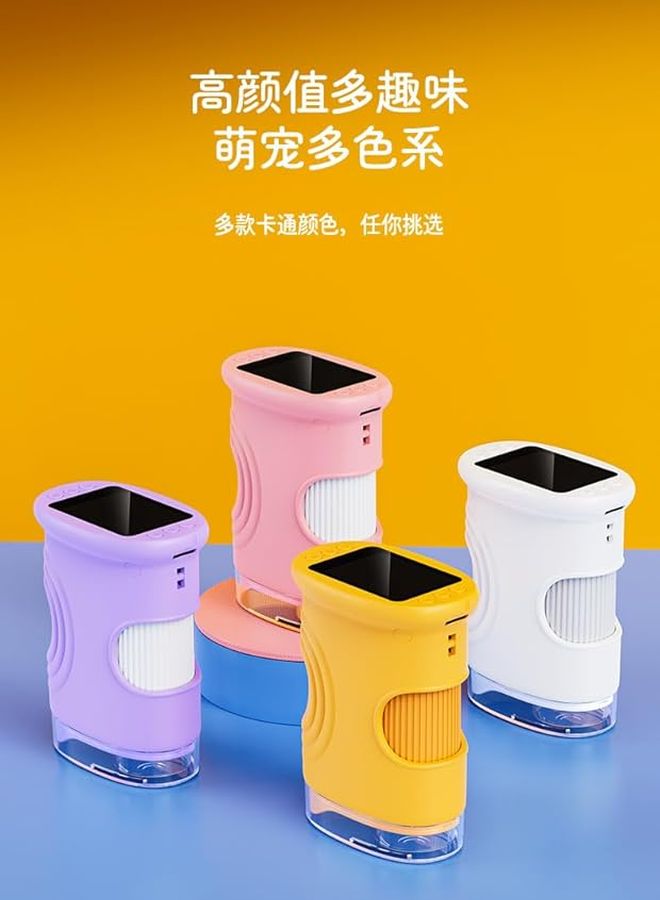 Digital Microscope 1000X With 2 Inch Screen Portable Science Tool For Students Kids Adults Purple - Image 3