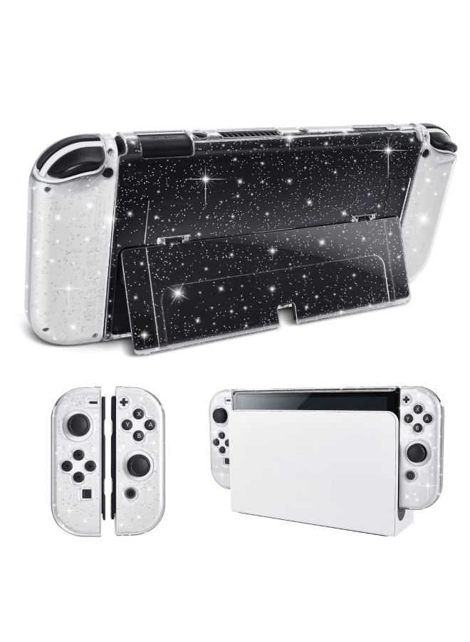 SwitchOled Transparent Crystal Shell Manufacturers Lite All-inclusive Transparent Crystal Shell Switch Glitter Protective Shell-Model:switch Oled Glitter Shell - Image 3