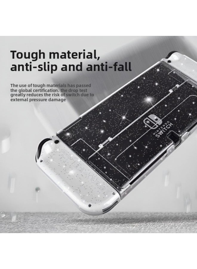 SwitchOled Transparent Crystal Shell Manufacturers Lite All-inclusive Transparent Crystal Shell Switch Glitter Protective Shell-Model:switch Oled Glitter Shell - Image 2